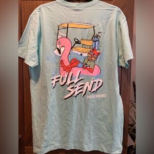 NWT Aqua Blue Graphic Golf Tee for Men